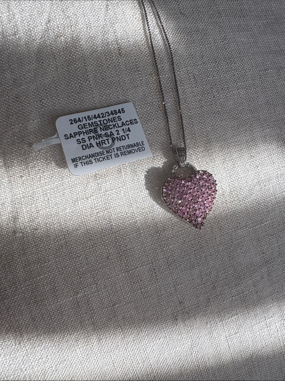 Sapphire heart necklace